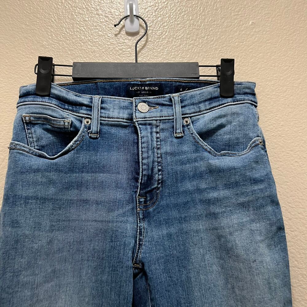 Lucky Brand Los Angeles Mid Rise Ava Skinny Jeans Blue Cotton Denim Sz 6/28 - Picture 4 of 8